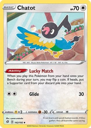 Chatot — SWSH02: Rebel Clash Pokémon TCG card by ryoma uratsuka