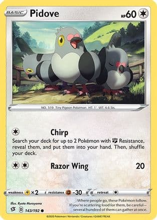 Pidove — SWSH02: Rebel Clash Pokémon TCG card by Ryota Murayama