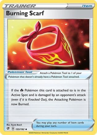 Burning Scarf — SWSH02: Rebel Clash Pokémon TCG card by Toyste Beach
