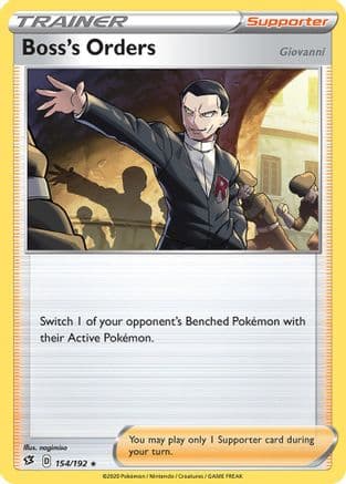 Boss's Orders - 154/192 — Deck Exclusives Pokémon TCG card by Giovanni