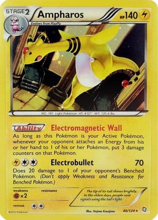 Ampharos - 40/124 (Cosmos Holo) — Blister Exclusives Pokémon TCG card by Hajime Kusajima