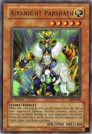 Airknight Parshath — Legacy of Darkness Yu-Gi-Oh! card by KAZUKI TAKAHASHI
