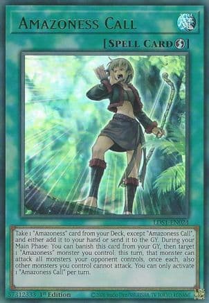 Amazoness Call (Green) — Legendary Duelists: Season 1 Yu-Gi-Oh! card by Studio Dice/SHUEISHA, TV TOKYO, KONAMI