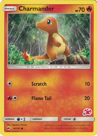 Charmander - 18/147 (#16 Charizard Stamped) — Battle Academy
