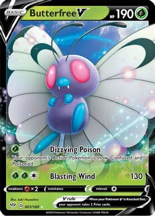 Butterfree V — SWSH03: Darkness Ablaze Pokémon TCG card by Saki Hayashiro