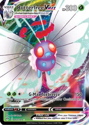 Butterfree VMAX — SWSH03: Darkness Ablaze Pokémon TCG card by aky CG Works
