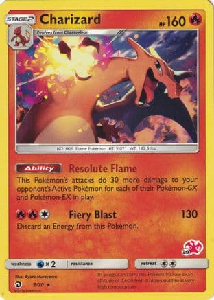 Charizard - 3/70 (#39 Charizard Stamped) — Pokémon TCG card