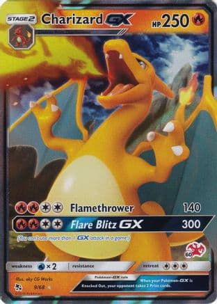 Charizard GX - 9/68 (#60 Charizard Stamped) — Pokémon TCG card