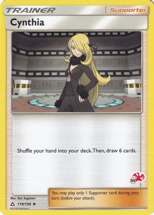 Cynthia - 119/156 (#59 Charizard Stamped) — Battle Academy Pokémon TCG card by Ken Sugimori