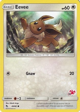 Eevee - 49/68 (#36 Charizard Stamped) — Battle Academy Pokémon TCG card by Hitoshi Ariga