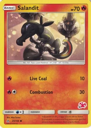 Salandit - 25/156 (#13 Charizard Stamped) — Battle Academy
