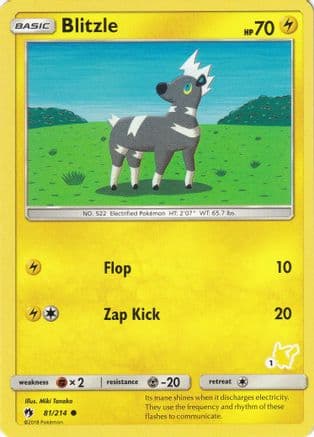 Blitzle - 81/214 (#1 Pikachu Stamped) — Battle Academy Pokémon TCG card by Miki Tanaka
