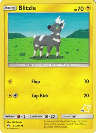 Blitzle - 81/214 (#45 Pikachu Stamped) — Battle Academy Pokémon TCG card by Miki Tanaka