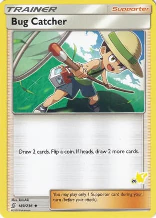 Bug Catcher - 189/236 (#26 Pikachu Stamped) — Battle Academy
