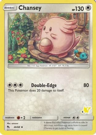 Chansey - 46/68 (#5 Pikachu Stamped) — Battle Academy