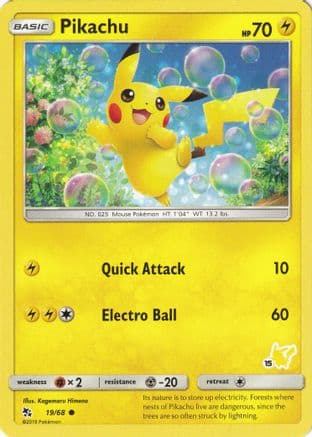 Pikachu - 19/68 (#15 Pikachu Stamped) — Pokémon TCG card