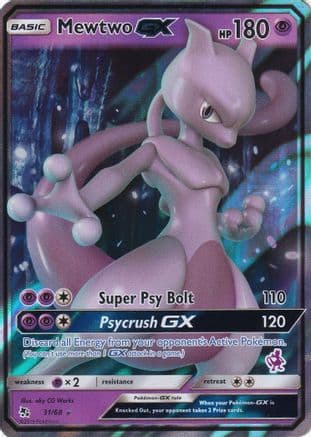 Mewtwo GX - 31/68 (Mewtwo Stamped) — Pokémon TCG card