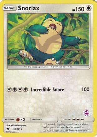 Snorlax - 50/68 (Mewtwo Stamped) — Battle Academy Pokémon TCG card by Akira Komayama