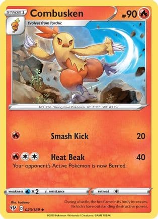 Combusken — SWSH03: Darkness Ablaze Pokémon TCG card by kodama
