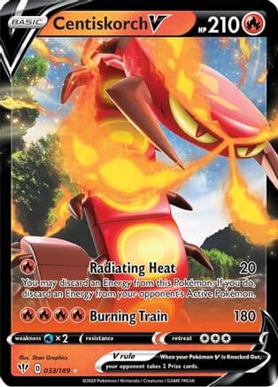Centiskorch V — SWSH03: Darkness Ablaze Pokémon TCG card by 5ban Graphics