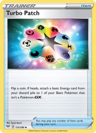 Turbo Patch — SWSH03: Darkness Ablaze Pokémon TCG card by Toyste Beach