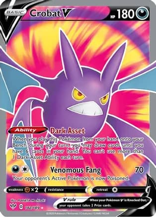 Crobat V (Full Art) — SWSH03: Darkness Ablaze
