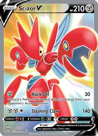 Scizor V (Full Art) — SWSH03: Darkness Ablaze