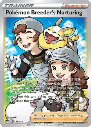 Pokemon Breeder's Nurturing (Full Art) — SWSH03: Darkness Ablaze