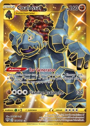 Coalossal (Secret) — SWSH03: Darkness Ablaze