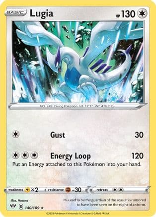 Lugia — SWSH03: Darkness Ablaze Pokémon TCG card by Hasuno