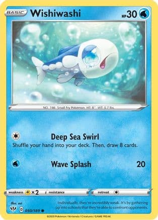 Wishiwashi — SWSH03: Darkness Ablaze Pokémon TCG card by sui