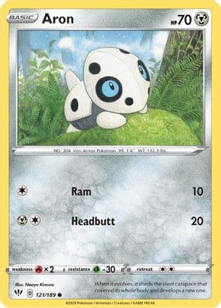 Aron — SWSH03: Darkness Ablaze Pokémon TCG card by Naoyo Kimura