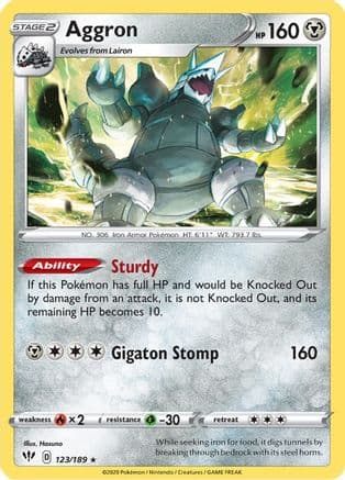 Aggron — SWSH03: Darkness Ablaze Pokémon TCG card by Hasuno
