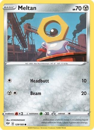 Meltan — SWSH03: Darkness Ablaze Pokémon TCG card by HYOGONOSUKE