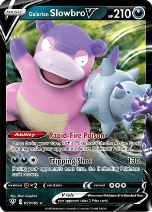 Galarian Slowbro V — SWSH03: Darkness Ablaze Pokémon TCG card by 5ban Graphics
