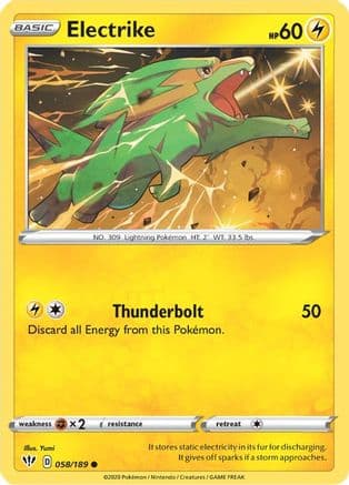 Electrike — SWSH03: Darkness Ablaze Pokémon TCG card by Yumi