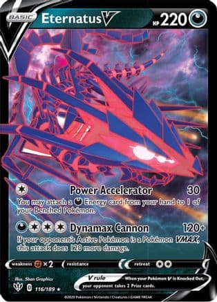 Eternatus V — SWSH03: Darkness Ablaze Pokémon TCG card by 5ban Graphics