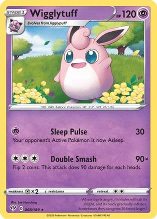 Wigglytuff — SWSH03: Darkness Ablaze Pokémon TCG card by Lee HyunJung
