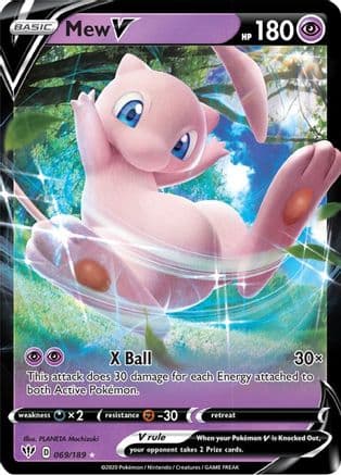 Mew V — SWSH03: Darkness Ablaze Pokémon TCG card by PLANETA Mochizuki