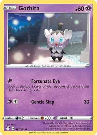 Gothita — SWSH03: Darkness Ablaze Pokémon TCG card by Mizue