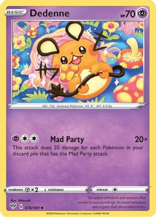 Dedenne — SWSH03: Darkness Ablaze Pokémon TCG card by Shibuzoh.