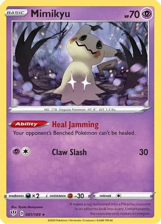 Mimikyu — SWSH03: Darkness Ablaze Pokémon TCG card by Ryota Murayama