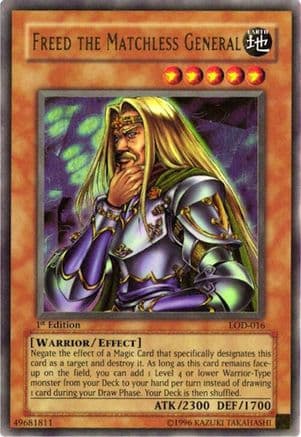 Freed the Matchless General — Legacy of Darkness Yu-Gi-Oh! card by KAZUKI TAKAHASHI