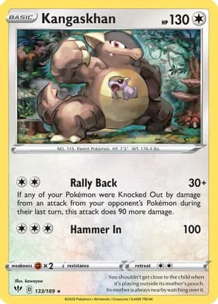 Kangaskhan - 133/189 — Deck Exclusives Pokémon TCG card by kawayoo