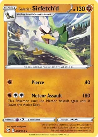 Galarian Sirfetch'd - 98/189 (Cracked Ice holo) — Deck Exclusives
