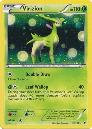 Virizion - 13/101 (Cosmos Holo) — Blister Exclusives Pokémon TCG card by Shizu Graphics