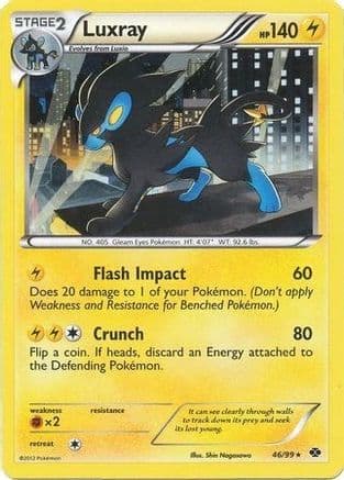Luxray - 46/99 (Cosmos Holo) — Blister Exclusives Pokémon TCG card by Shin Nagasawa