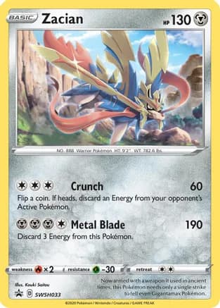 Zacian - SWSH033 — SWSH: Sword & Shield Promo Cards