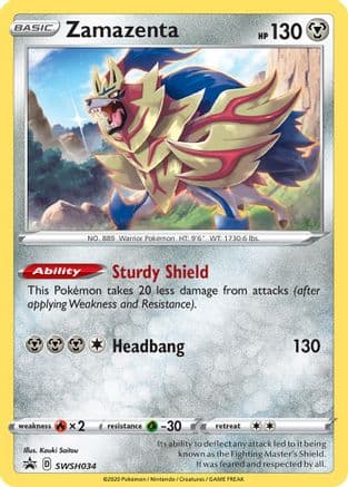 Zamazenta - SWSH034 — SWSH: Sword & Shield Promo Cards Pokémon TCG card by Ken Sugimori