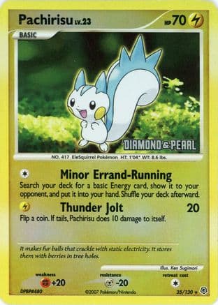 Pachirisu - 35/130 [Diamond & Pearl] — Burger King Promos Pokémon TCG card by Ken Sugimori